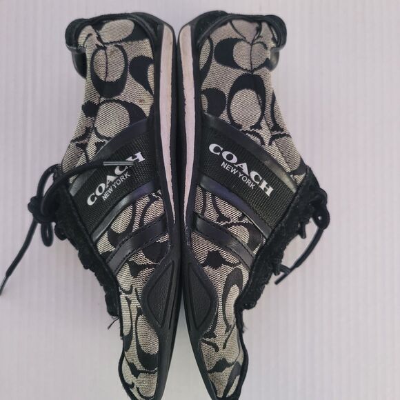 COACH NEW YORK Women's Shoes Remonna Size 6B Canvas Monogram w/ Suede Upper - Picture 7 of 13